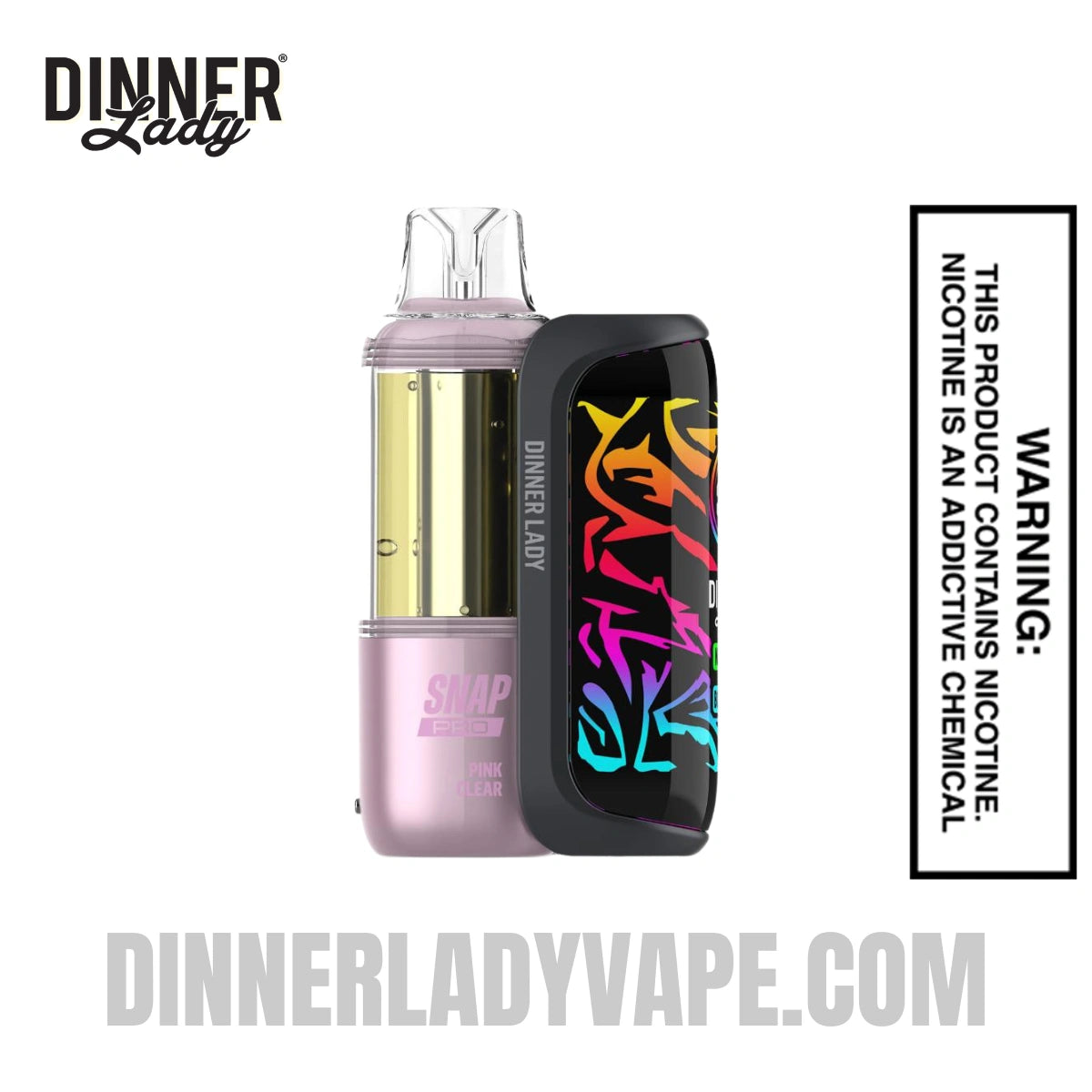 Clear Pink Dinner Lady Snap Pro 35K Disposable Vape Kit Clear Pink Dinner Lady Snap Pro 35K Disposable Vape Kit