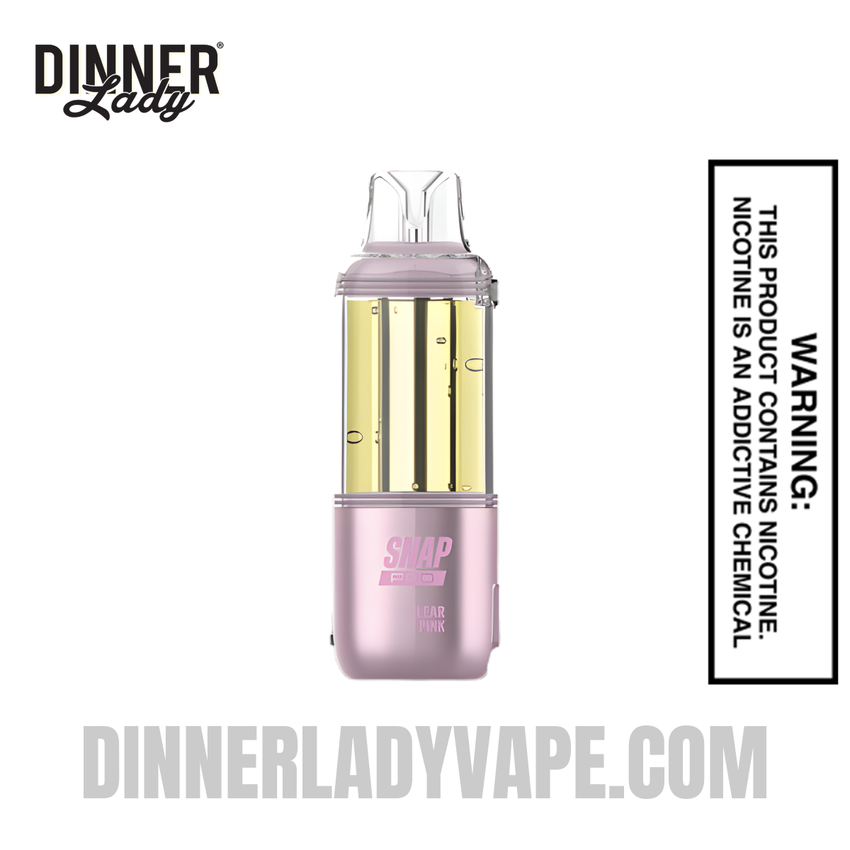 Clear Pink Dinner Lady Snap Pro Intense 35K Pre-filled Replacement Pod Clear Pink Dinner Lady Snap Pro Intense 35K Pre-filled Replacement Pod