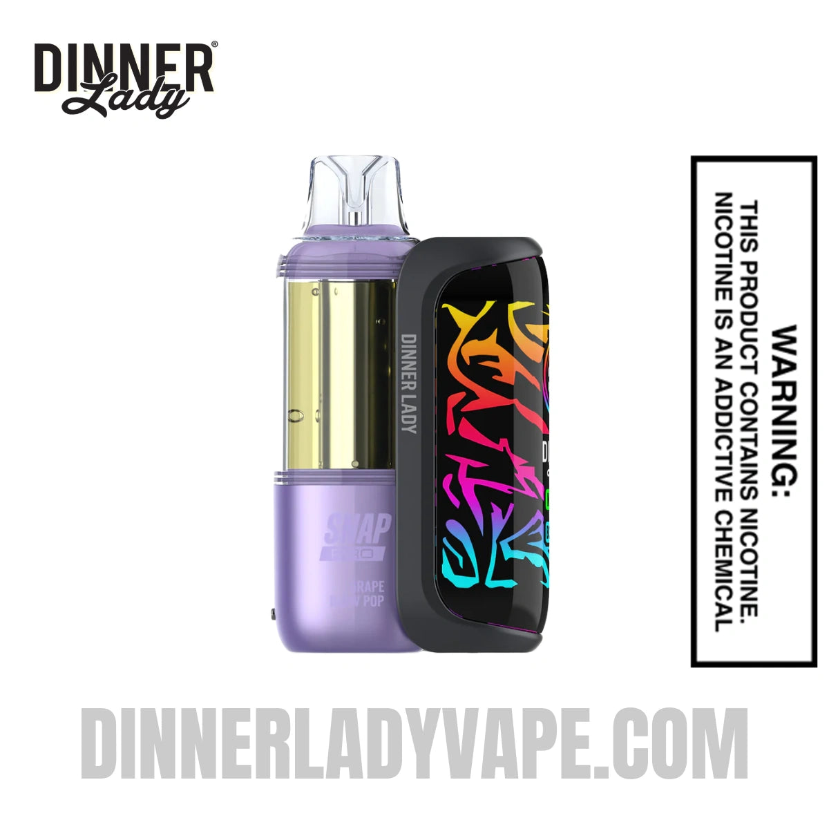 Grape Blow Pop Dinner Lady Snap Pro 35K Disposable Vape Kit