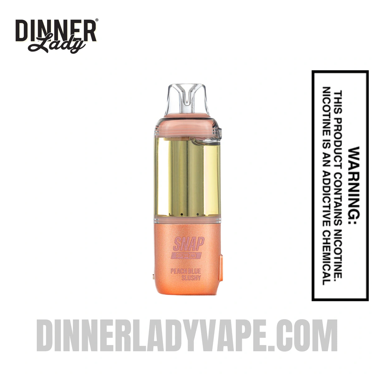 Peach Blue Slushy Dinner Lady Snap Pro 35K Disposable Vape Pod Peach Blue Slushy Dinner Lady Snap Pro 35K Disposable Vape Pod
