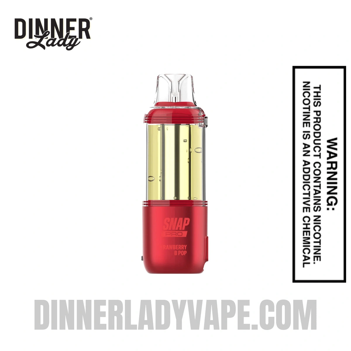 Strawberry B pop Dinner Lady Snap Pro 35K Disposable Vape Pod Strawberry B pop Dinner Lady Snap Pro 35K Disposable Vape Pod