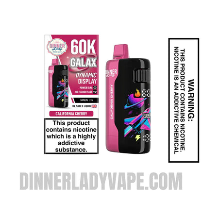 California Cherry Dinner Lady Galax 60K Disposable Vape With Packae Box