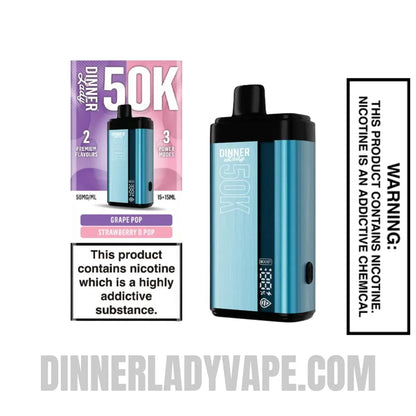 Grape Pop x Strawberry B-Pop Dinner Lady 50K Disposable Vape  With Package Box