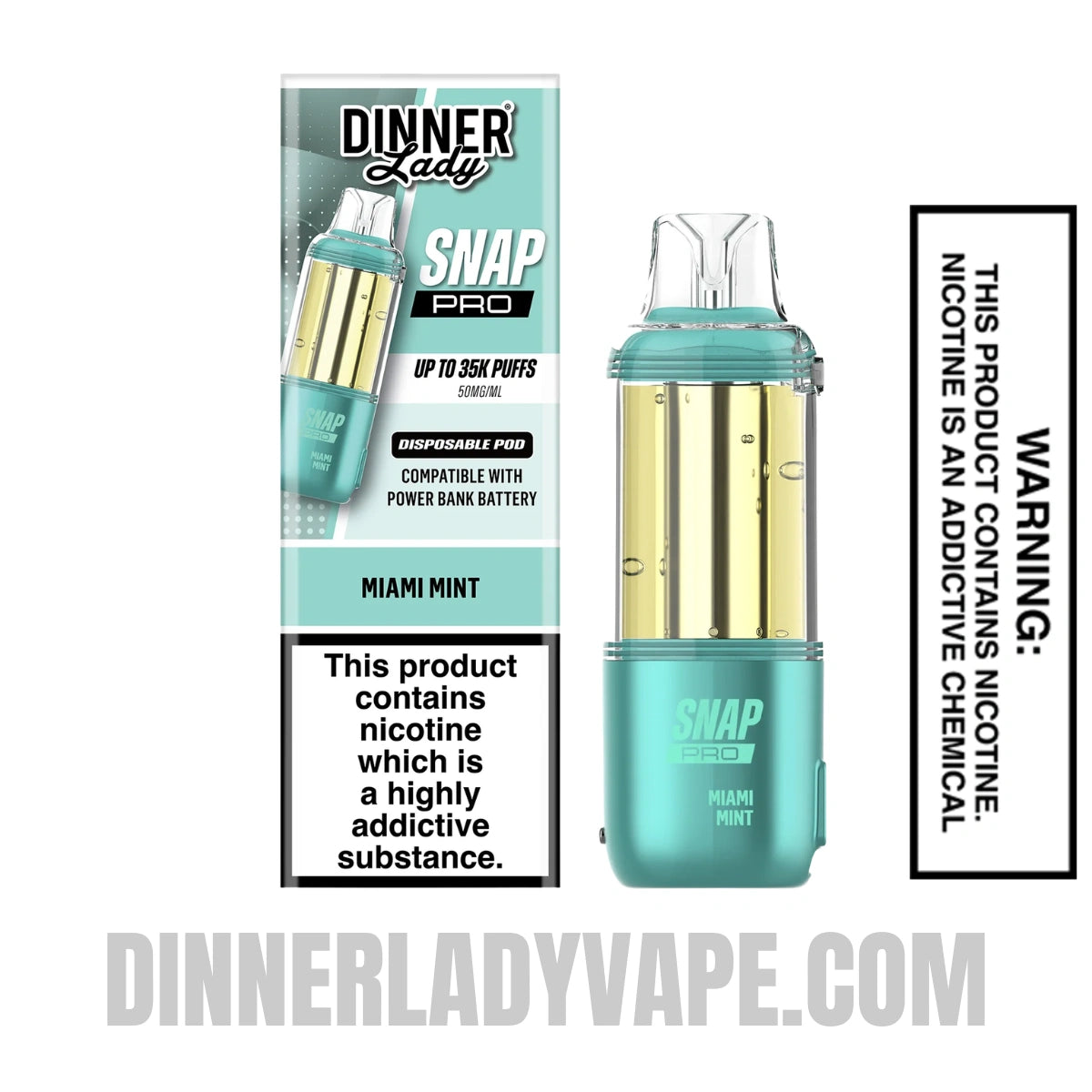 Miami Mint Dinner Lady Snap Pro 35K Disposable Vape Pod Miami Mint Dinner Lady Snap Pro 35K Disposable Vape Pod