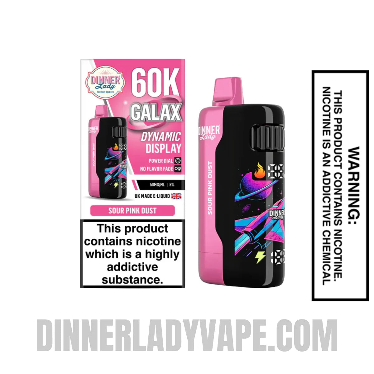 can you refill a disposable vape Sour Pink Dust Dinner Lady Galax 60K Disposable Vape