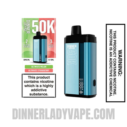 Ultimate Melon x Ultimate Strawberry Dinner Lady 50K Disposable Vape With Package Bx