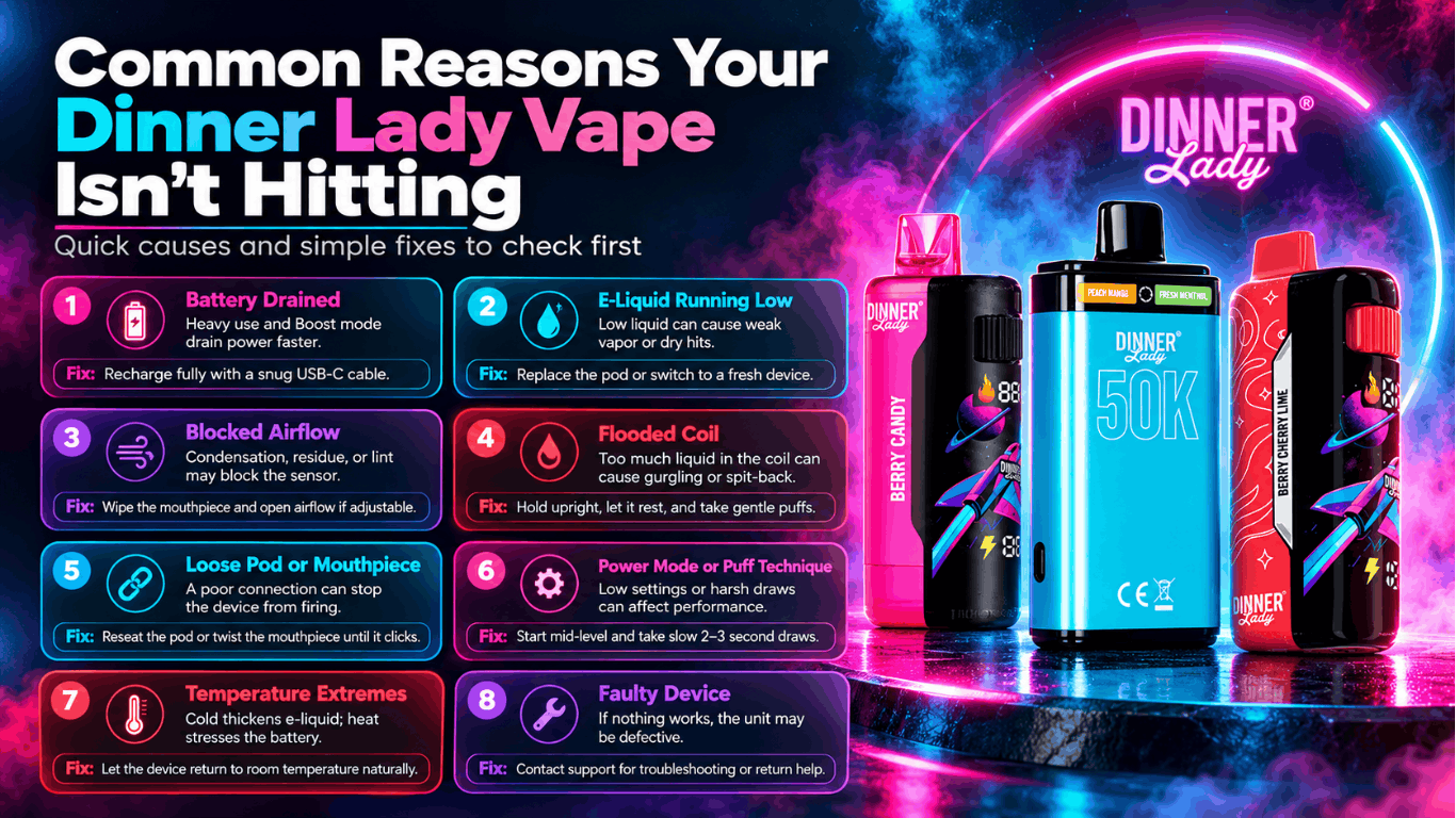 Common Reasons Your Dinner Lady Vape Isn't Hitting